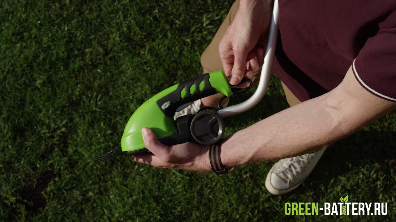 Аккумуляторные садовые ножницы Greenworks, 3.6 В, 10 см, со встроенной АКБ 2 Aч и ЗУ, 2903307