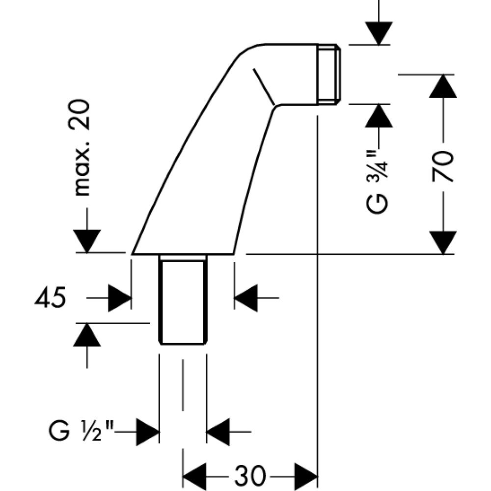 Комплект для монтажа смесителя на борт ванны hansgrohe 14920000, хром