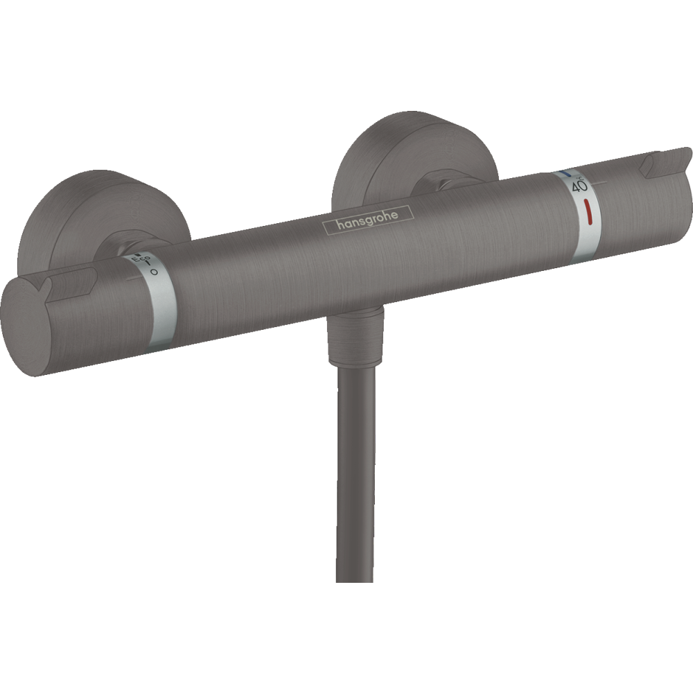 Термостат для душа hansgrohe Ecostat Comfort внешнего монтажа 13116340, шлифованный черный хром