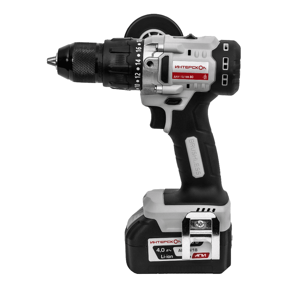 Аккумуляторная ударная дрель-шуруповерт ИНТЕРСКОЛ ДАУ-13/18В 80, 18 В, 1800 об/мин, без АКБ и ЗУ (786.0.0.70)