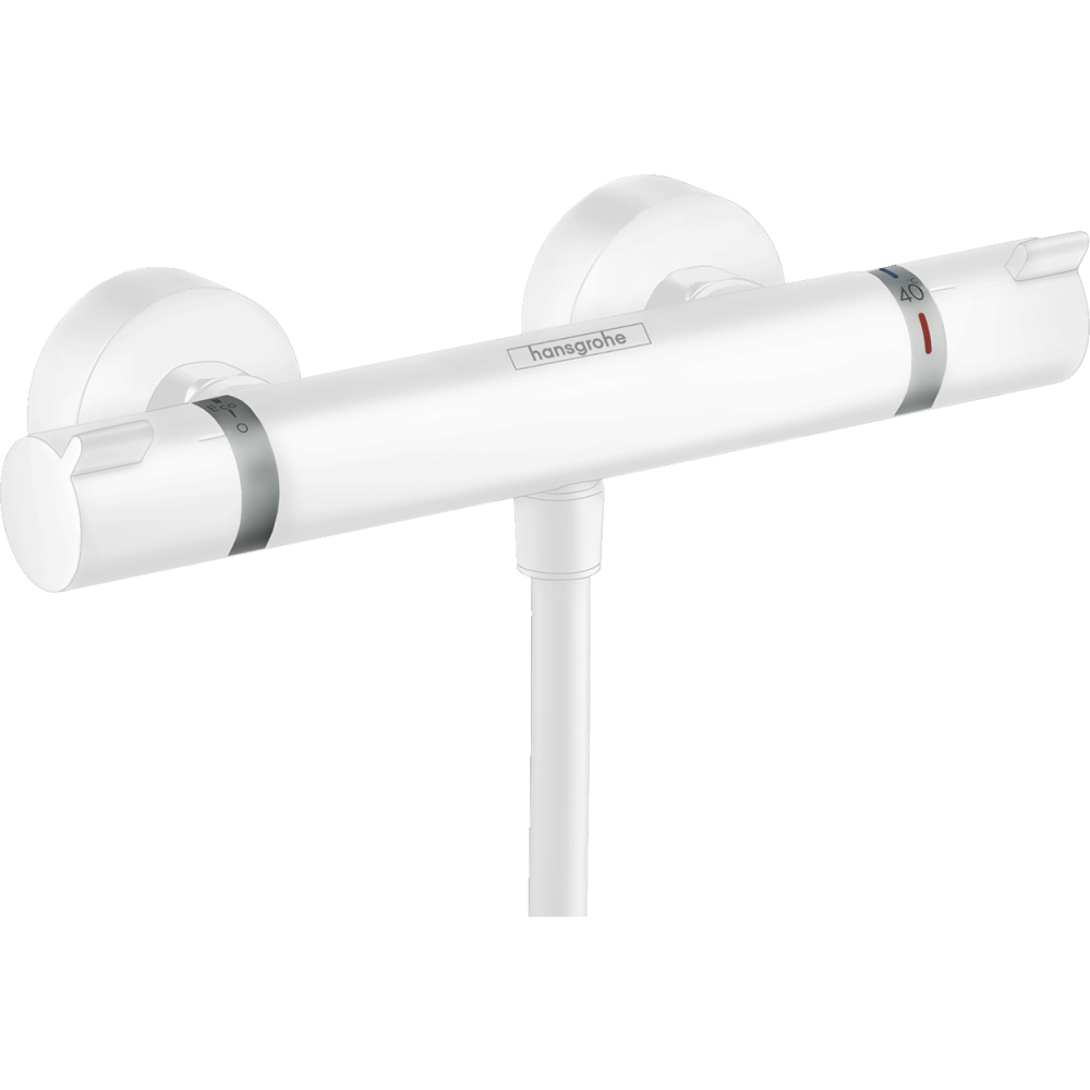 Термостат для душа hansgrohe Ecostat Comfort внешнего монтажа 13116700, белый матовый