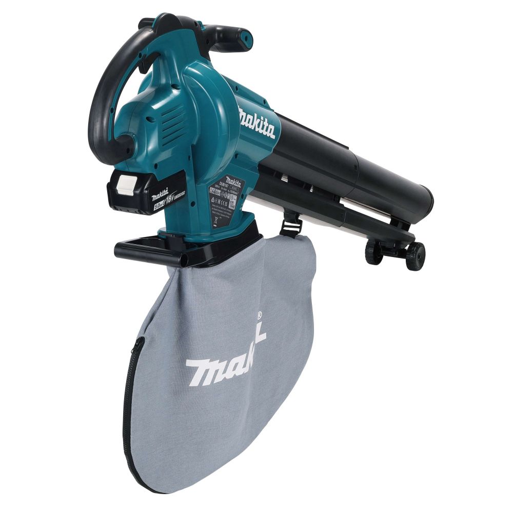 Аккумуляторная воздуходувка Makita DUB187T001, 18 В, 252 м³/ч, с АКБ 5 Ач и ЗУ