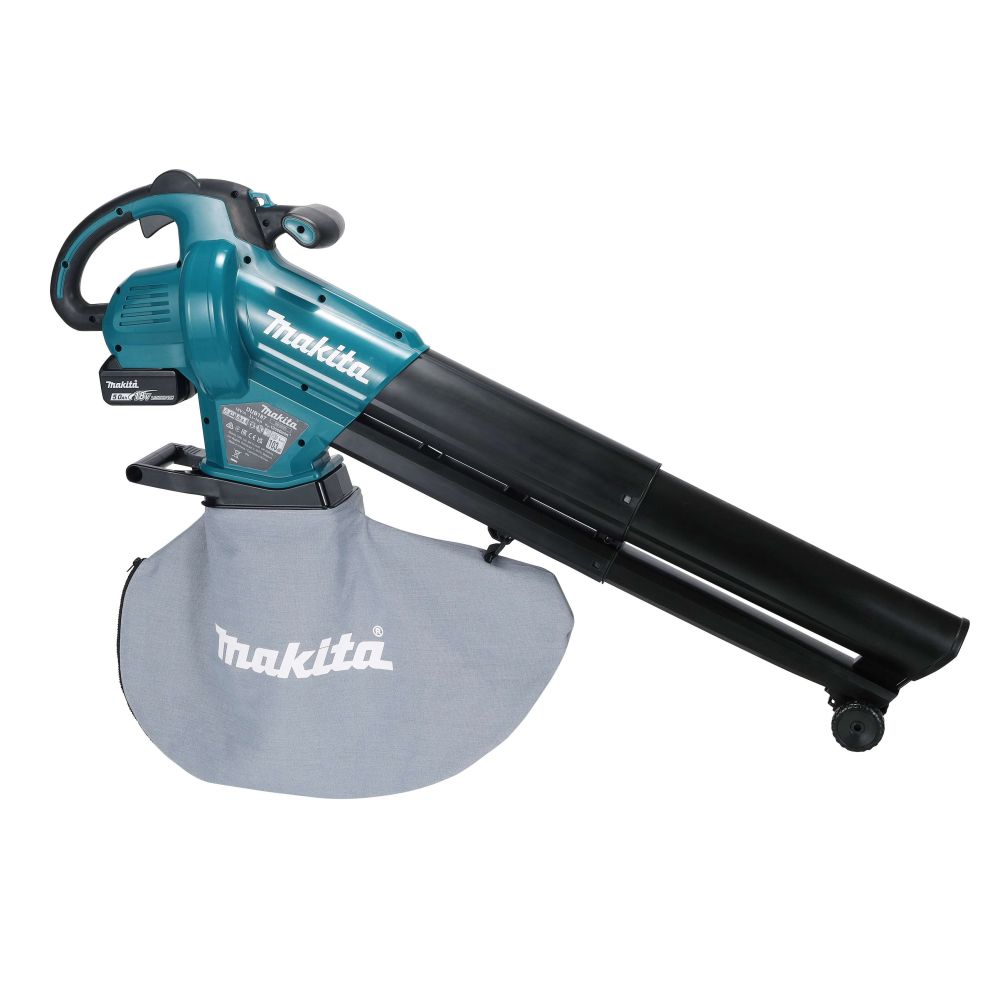 Аккумуляторная воздуходувка Makita DUB187T001, 18 В, 252 м³/ч, с АКБ 5 Ач и ЗУ
