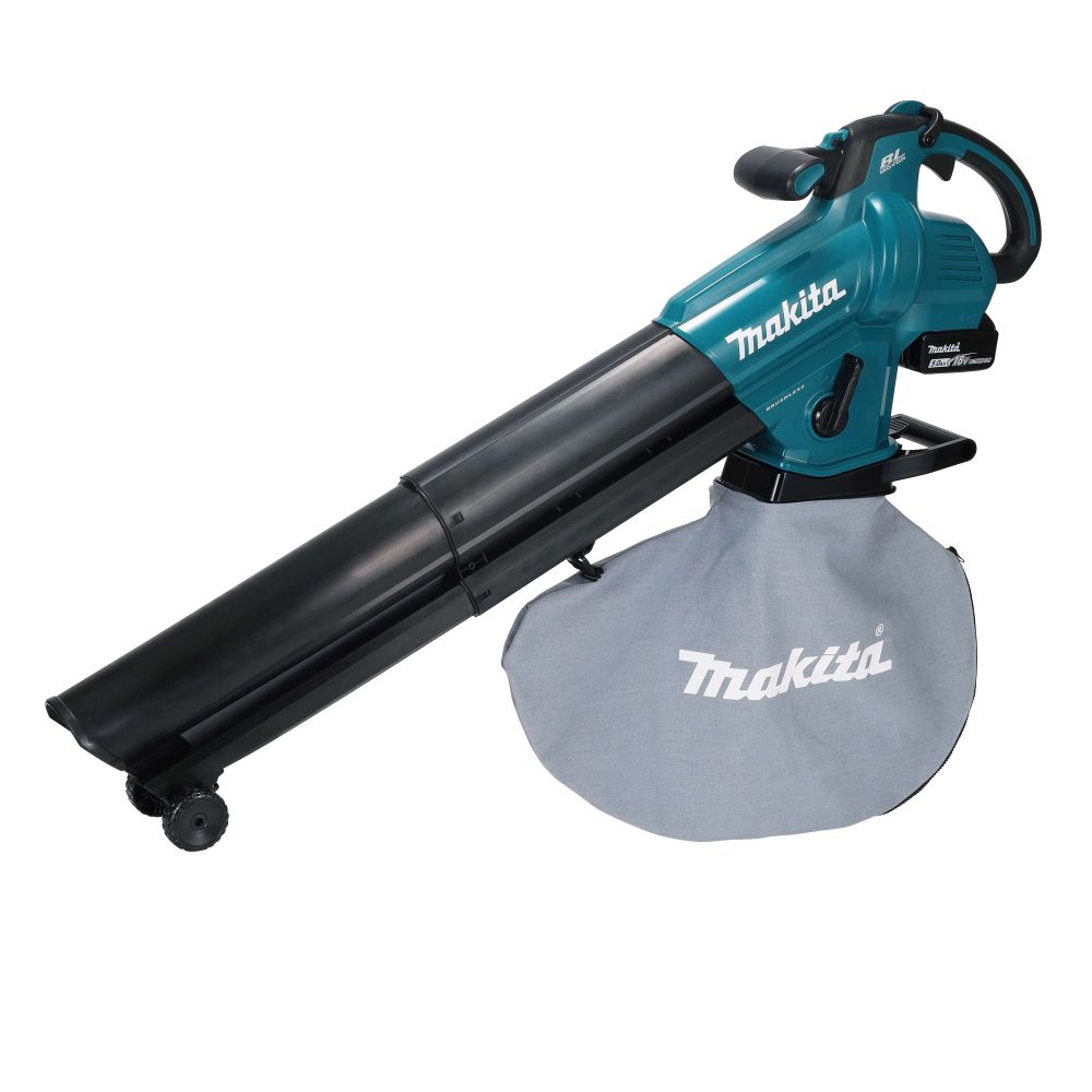 Аккумуляторная воздуходувка Makita DUB187T001, 18 В, 252 м³/ч, с АКБ 5 Ач и ЗУ