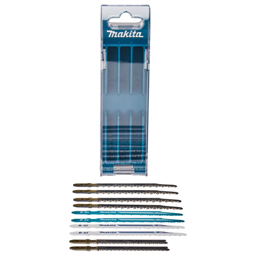 Набор пилок для лобзика Makita B-44426, по дереву и металлу, 10 шт.