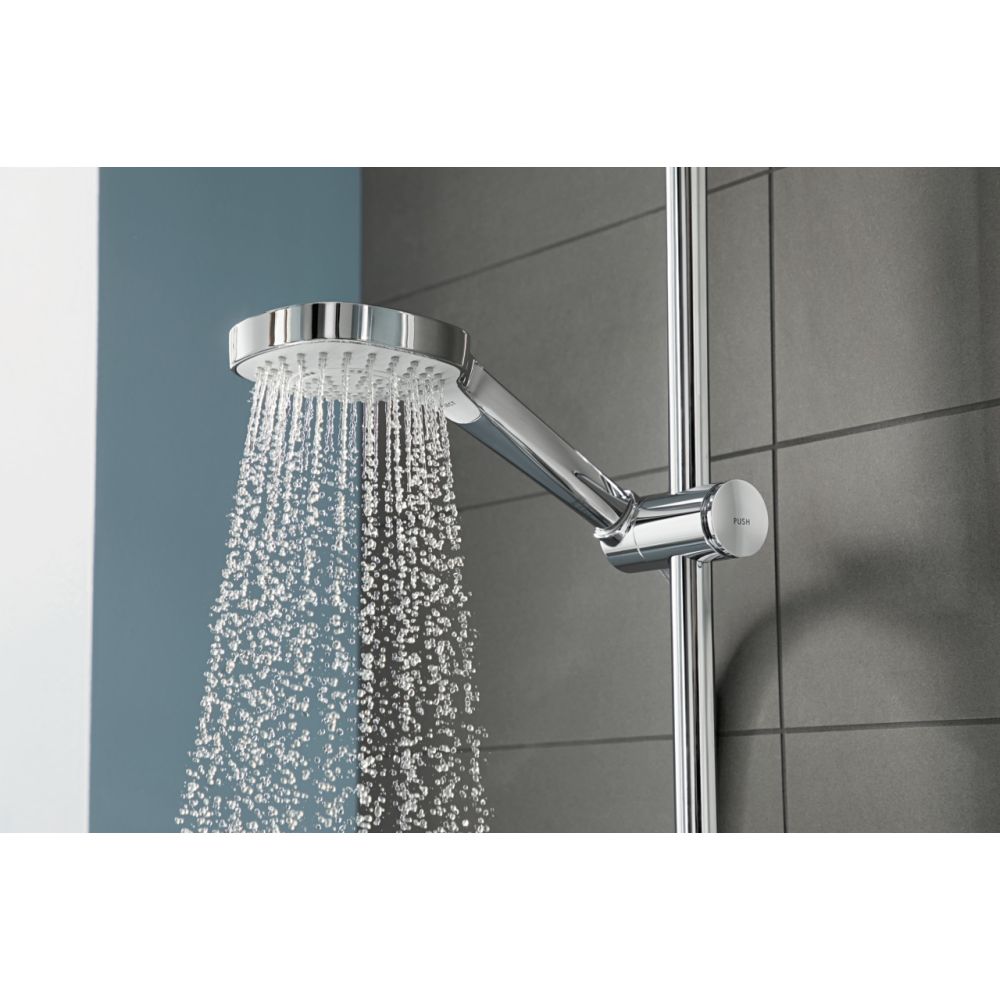 Душевой гарнитур hansgrohe Croma Select E 110 3jet Multi EcoSmart со штангой 90 см 26591400, белый/хром