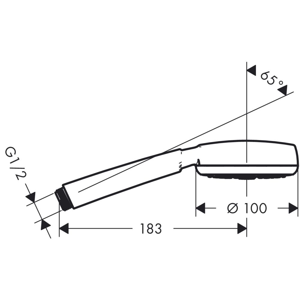 Ручной душ hansgrohe Crometta 100 1jet 26825400, белый/хром