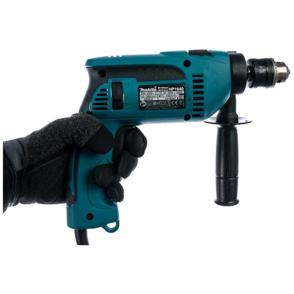 Электрическая ударная дрель Makita 680 Вт, 13 мм, 2800 об/мин, HP1640