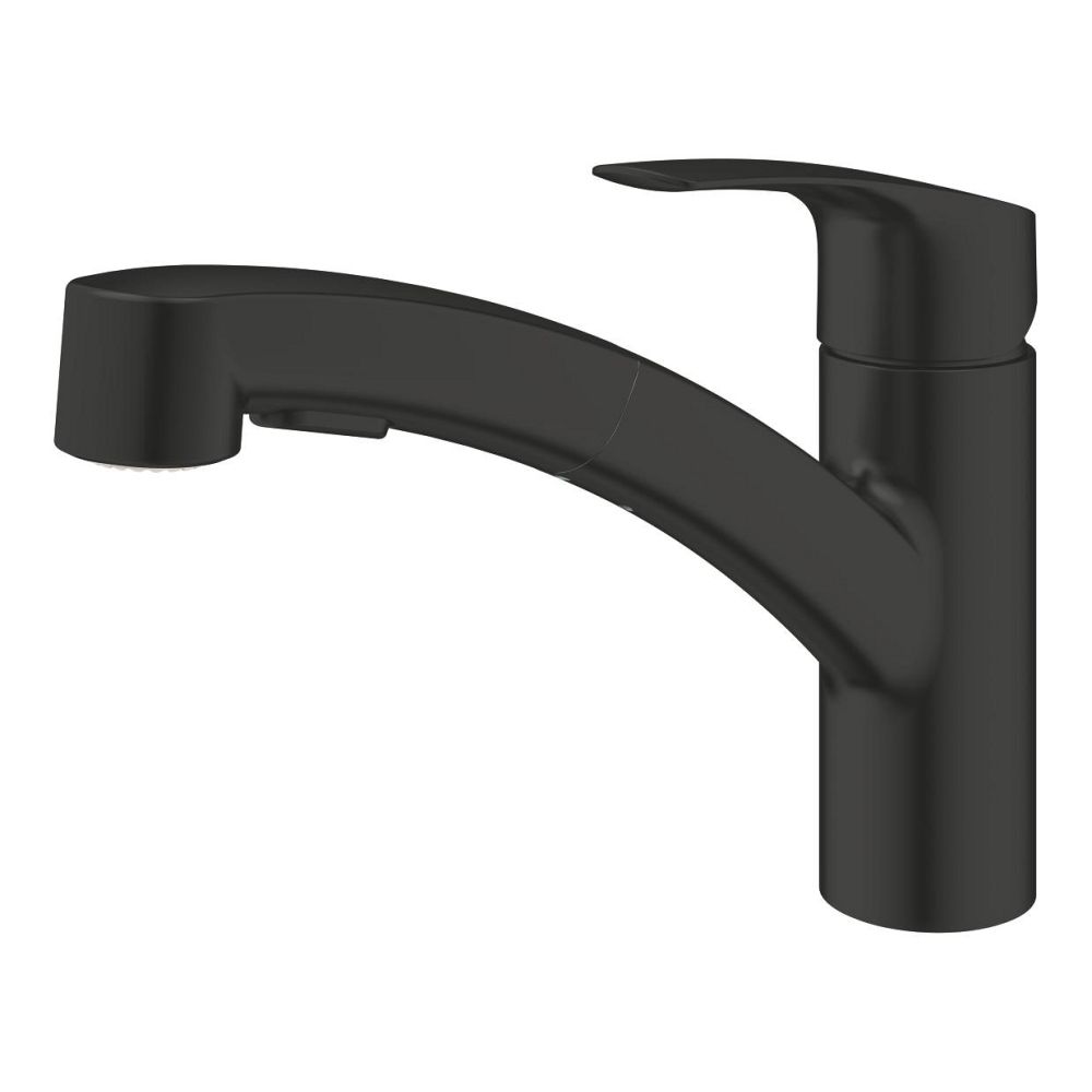 Смеситель для кухни GROHE Eurosmart с вытяжным душем, черный (303052431)