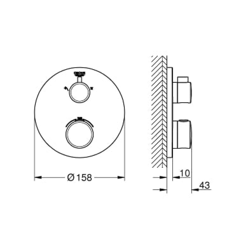 Душевая система GROHE Grohtherm с Rainshower Cosmopolitan 160, хром (34735000)