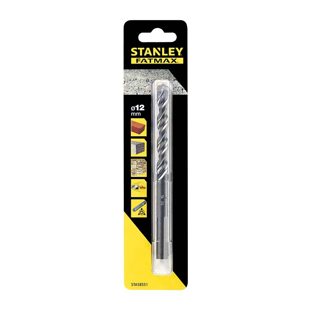 Сверло по бетону и камню STANLEY STA58551, 3 граный хвостовик, 12x150x95 мм