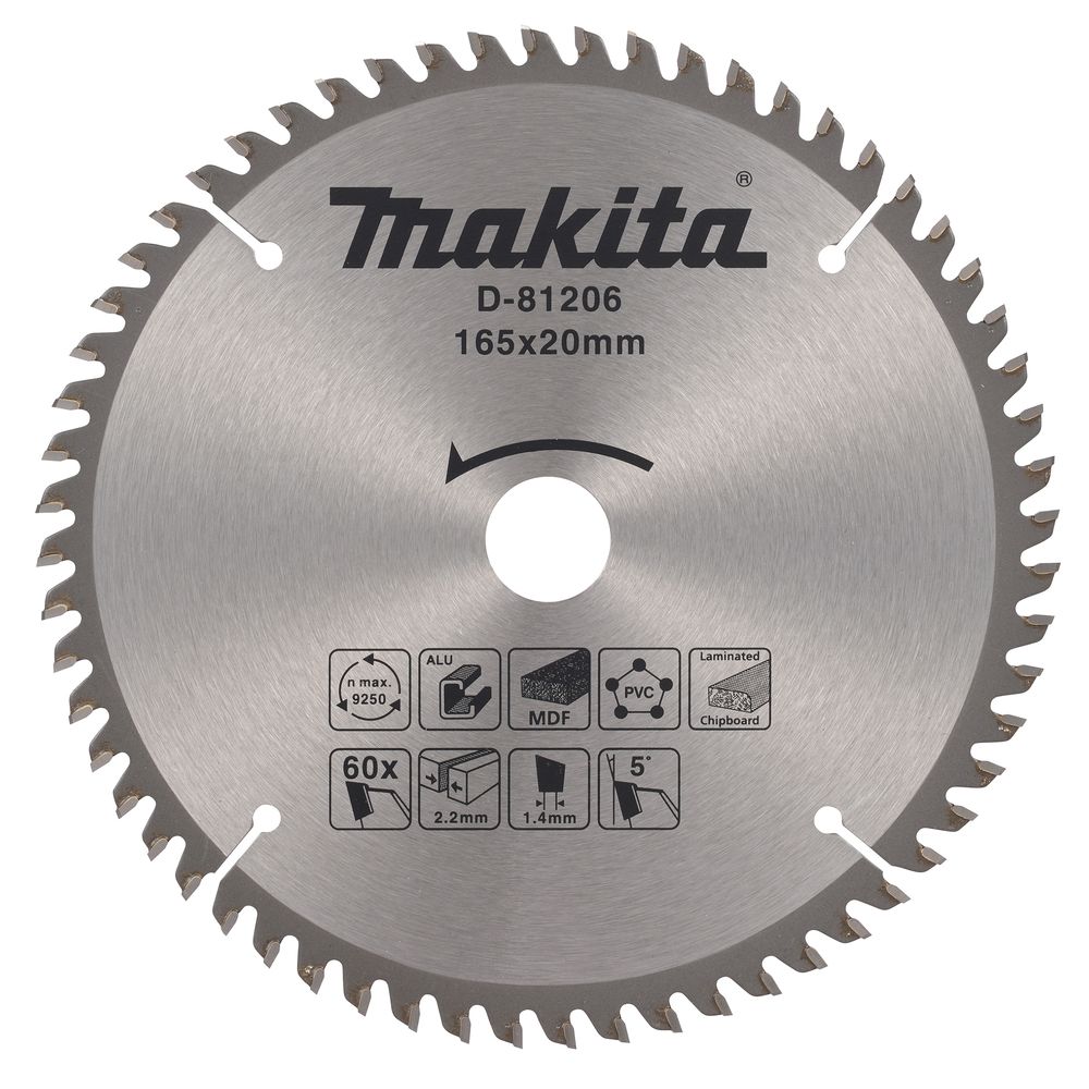 Диск пильный Makita STANDARD, 165х20х2.2 мм, 10 шт. (D-81206-10)