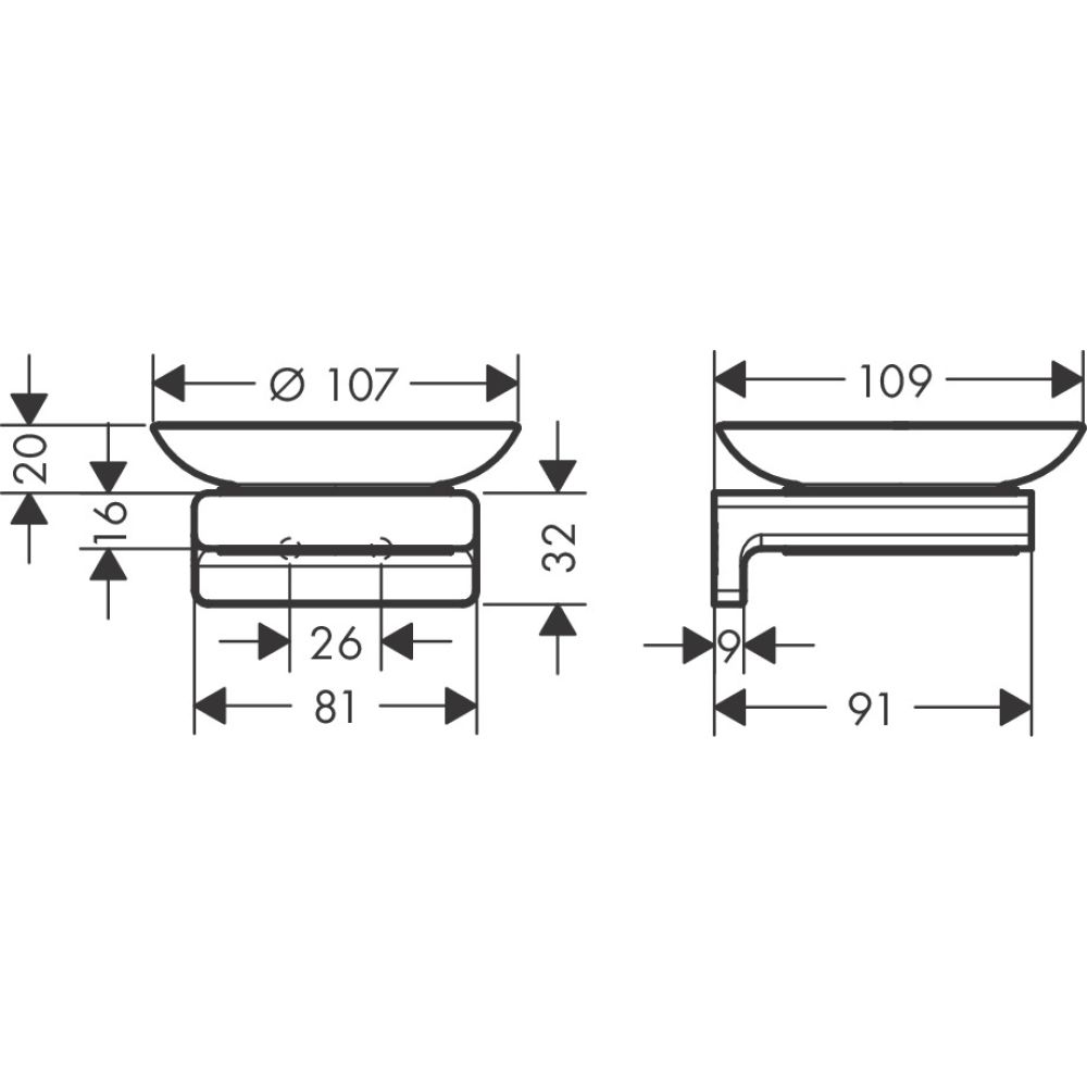 Мыльница hansgrohe AddStoris 41746670, матовый черный