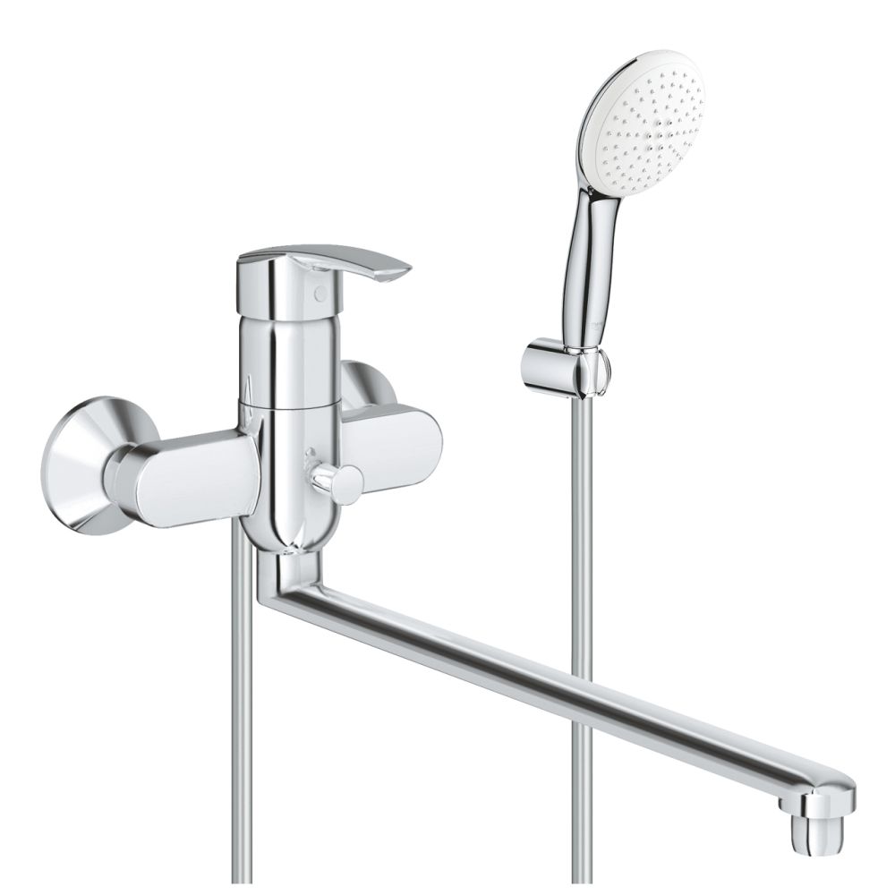 Смеситель для ванны GROHE Eurosmart с душевым гарнитуром, хром (25279000)
