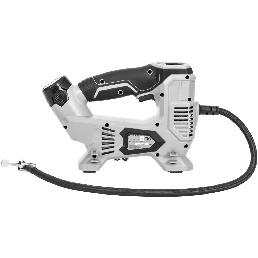 Аккумуляторный компрессор ИНТЕРСКОЛ АКА-8/12ЭМ, 12 В, 10.3 бар, 60 л/мин, с 2 АКБ 2 Ач и ЗУ