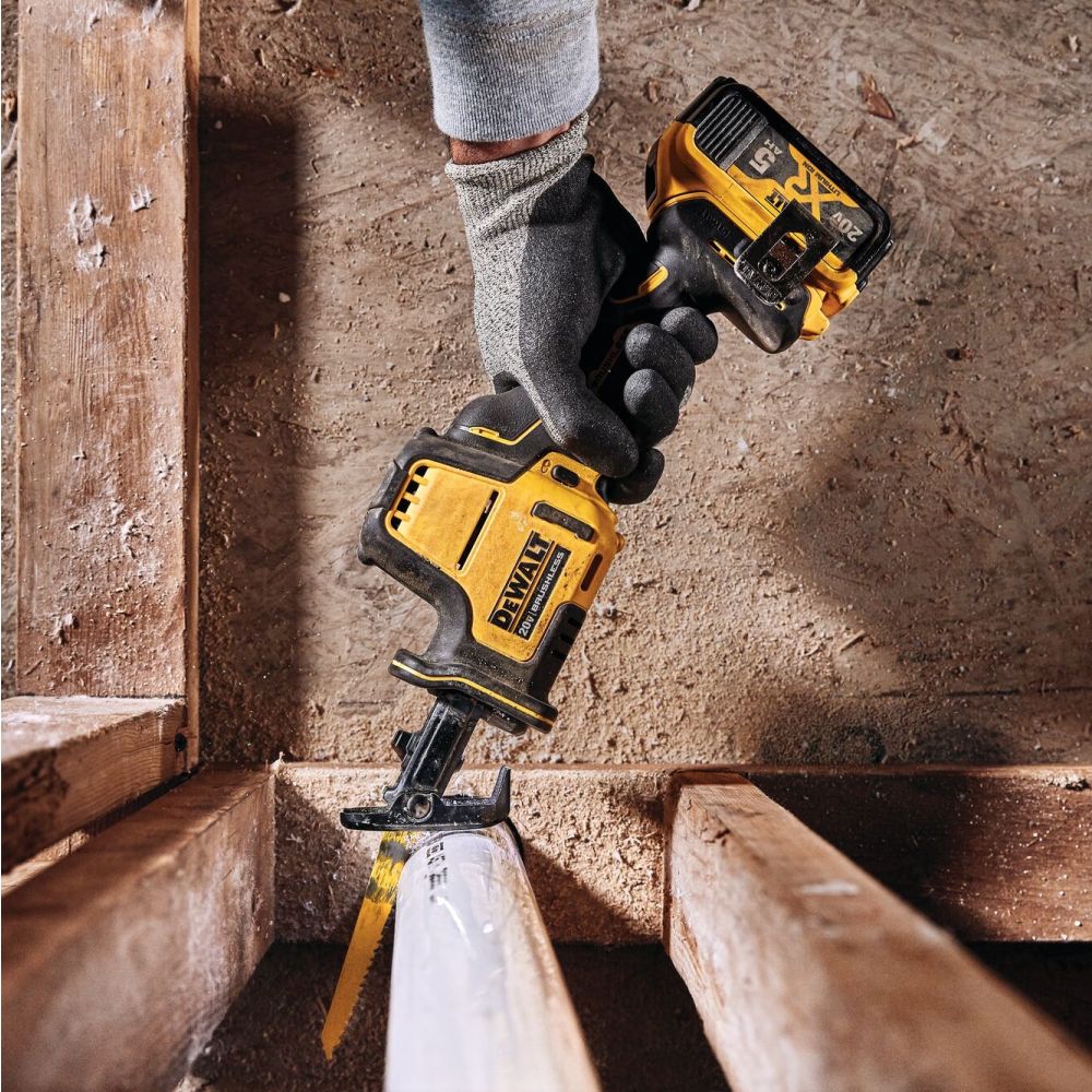 Аккумуляторная сабельная пила DEWALT DCS369P2, 18 В, 2800 ход/мин, 16 мм, с 2 АКБ 5 Ач и ЗУ, в кейсе TSTAK (DCS369P2-QW)
