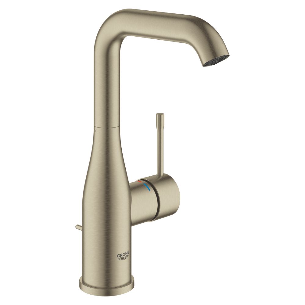 Смеситель для раковины GROHE Essence с донным клапаном, L-size, никель матовый (24174EN1)