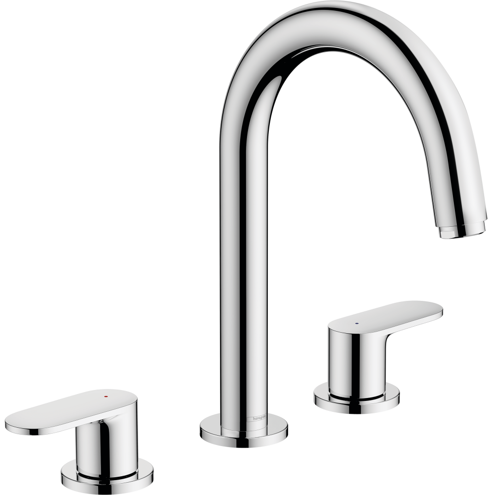 Смеситель для раковины hansgrohe Vernis Blend 150 на 3 отверстия, со сливным гарнитуром 71553000, хром