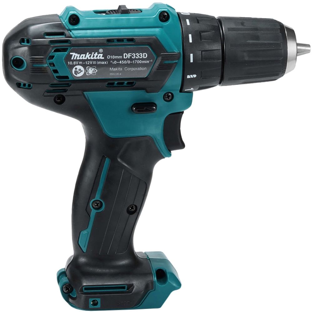 Аккумуляторная дрель-шуруповерт Makita DF333DWYE, 12 В, 1700 об/мин, с 2 АКБ 1.5 Ач и ЗУ, в кейсе