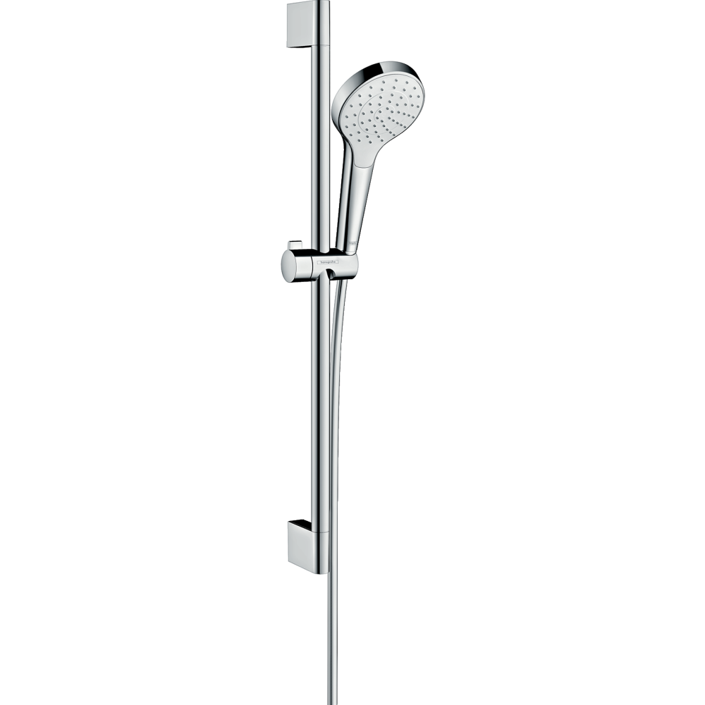 Душевой гарнитур hansgrohe Croma Select S 110 1jet EcoSmart со штангой 65 см 26565400, белый/хром