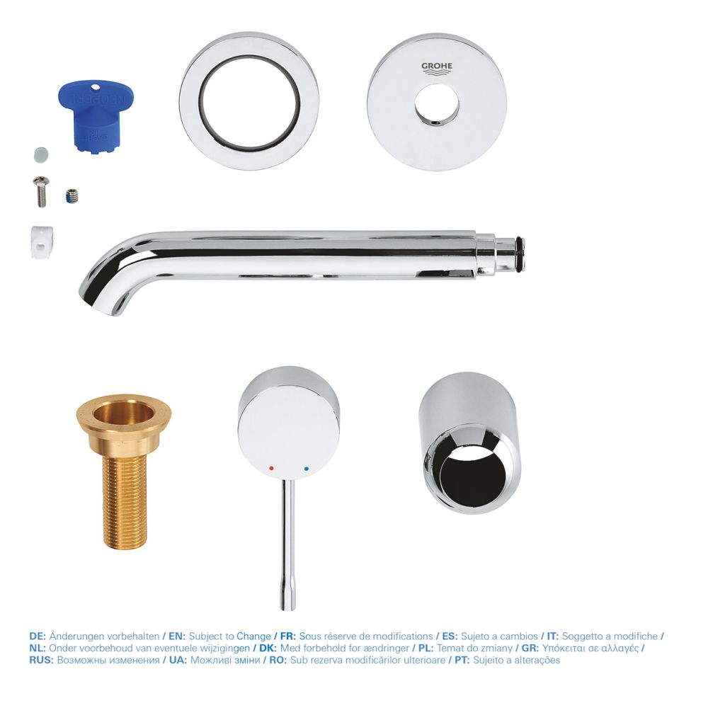 Внешняя часть смесителя для раковины GROHE Essence на 2 отверстия, M-Size, хром (19408001)