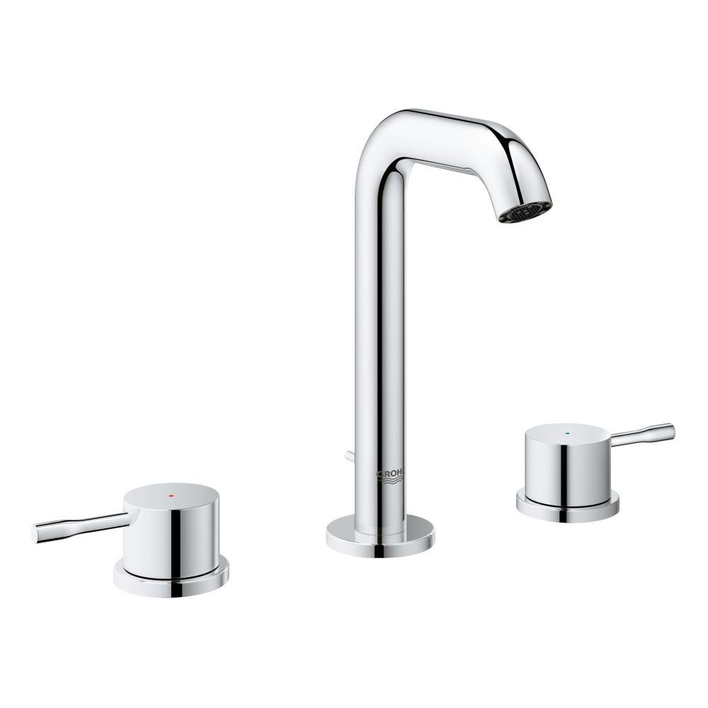 Смеситель для раковины GROHE Essence на 3 отверстия с донным клапаном, M-size, хром (20296001)