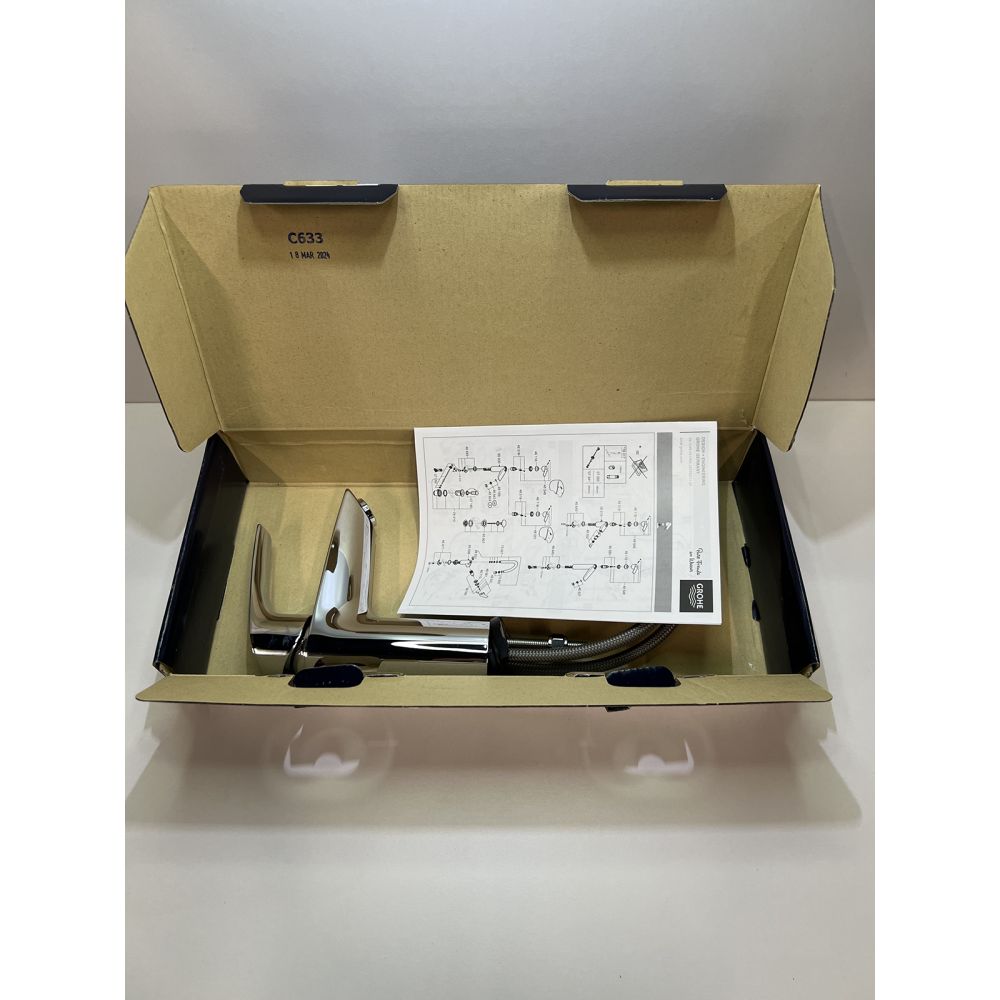 Смеситель для раковины GROHE Eurosmart, S-Size, хром (32467003/U1), уценненый товар