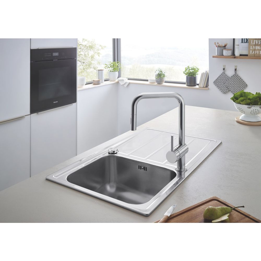 Смеситель для кухни GROHE Minta с вытяжным душем, хром (32322002)