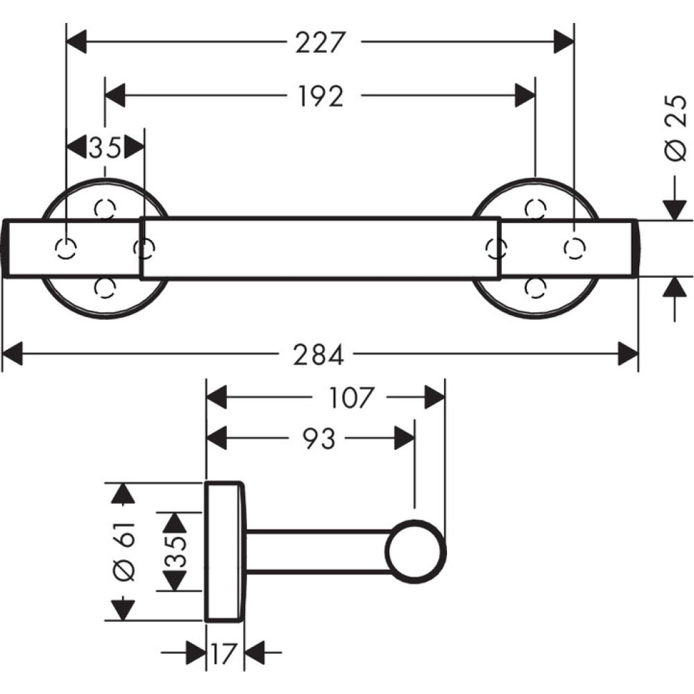 Подножка hansgrohe Unica Comfort 26329000, хром