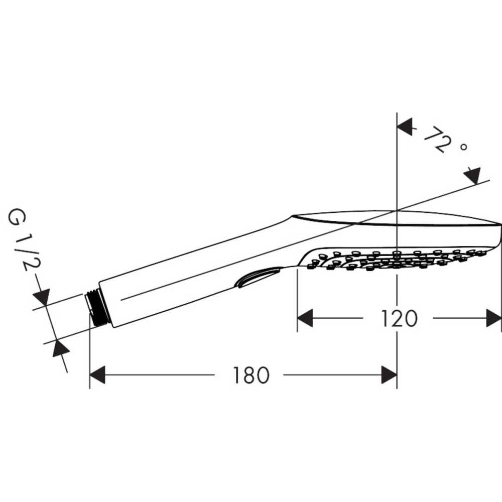 Ручной душ hansgrohe Raindance Select E 120 3jet EcoSmart 26521000, хром