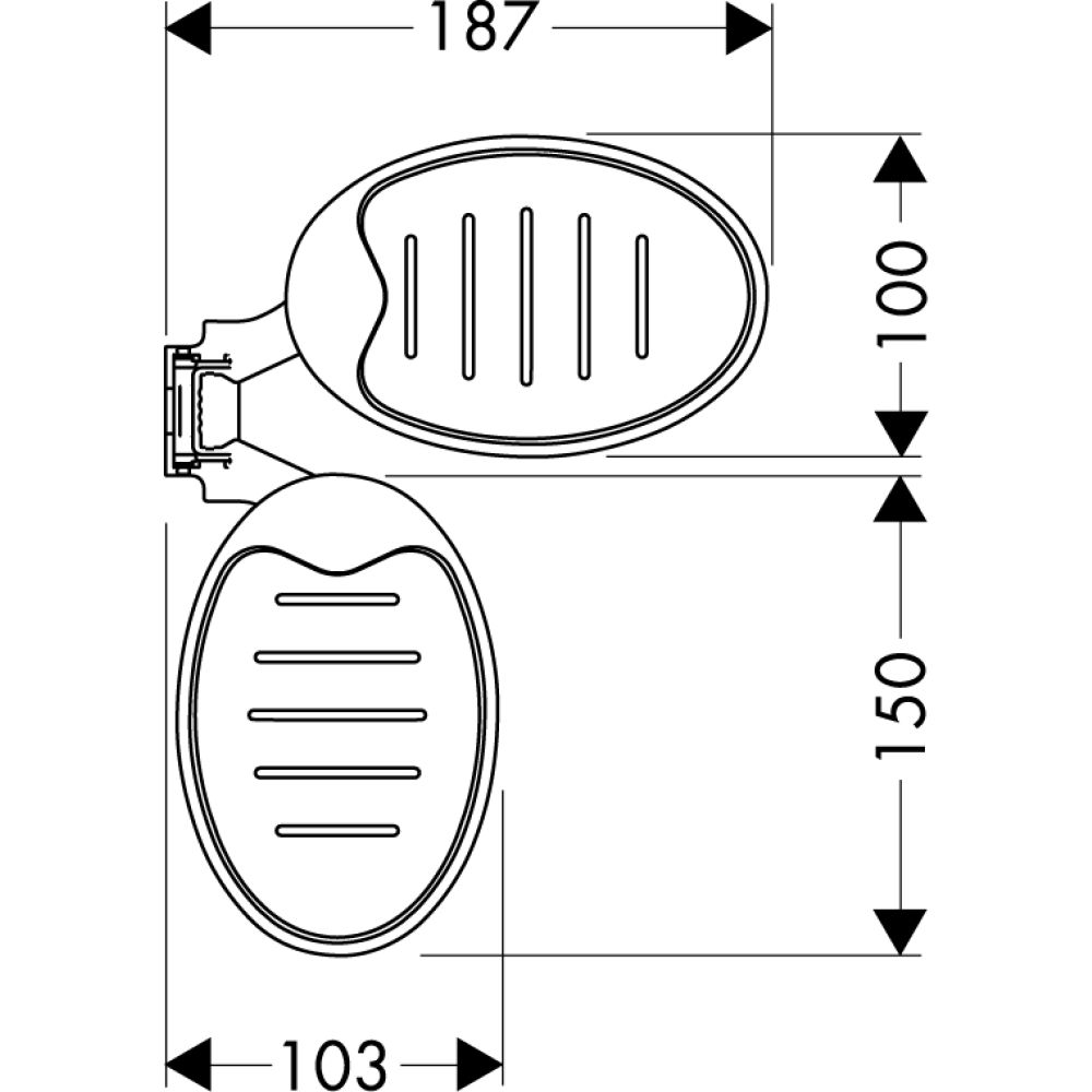 Мыльница hansgrohe Casetta для душевого гарнитура Raindance 28698000, хром