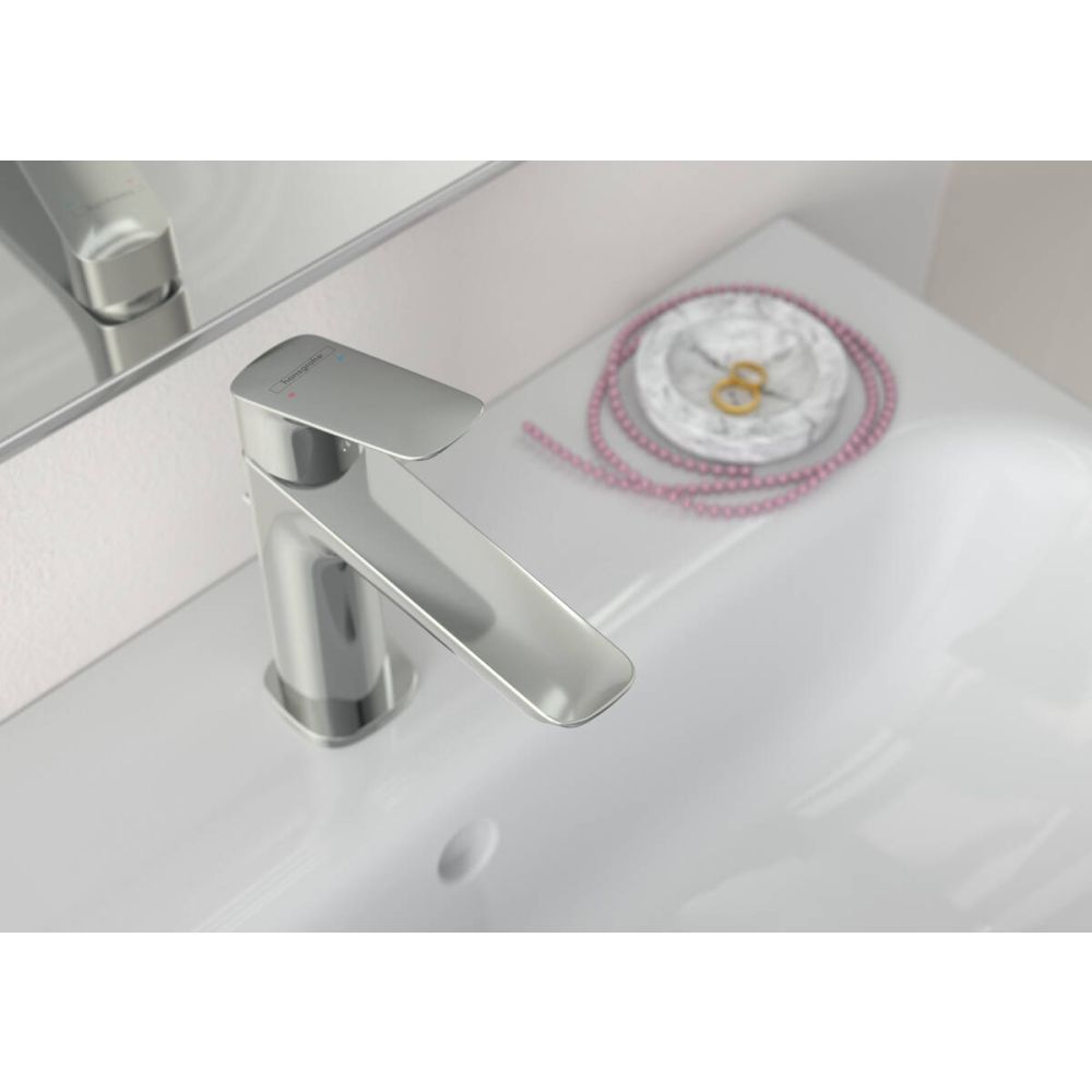 Смеситель для раковины hansgrohe Logis 110 Fine, со сливным клапаном Push-Open 71252000, хром