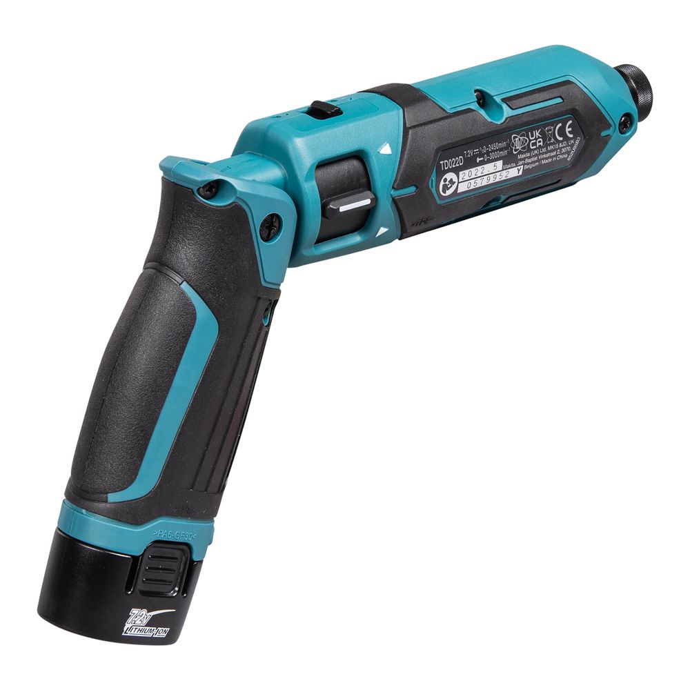 Аккумуляторная ударная отвертка Makita 7.2В, 1/4", 25 Нм, 0 – 2 450 об/мин, TD022DSE