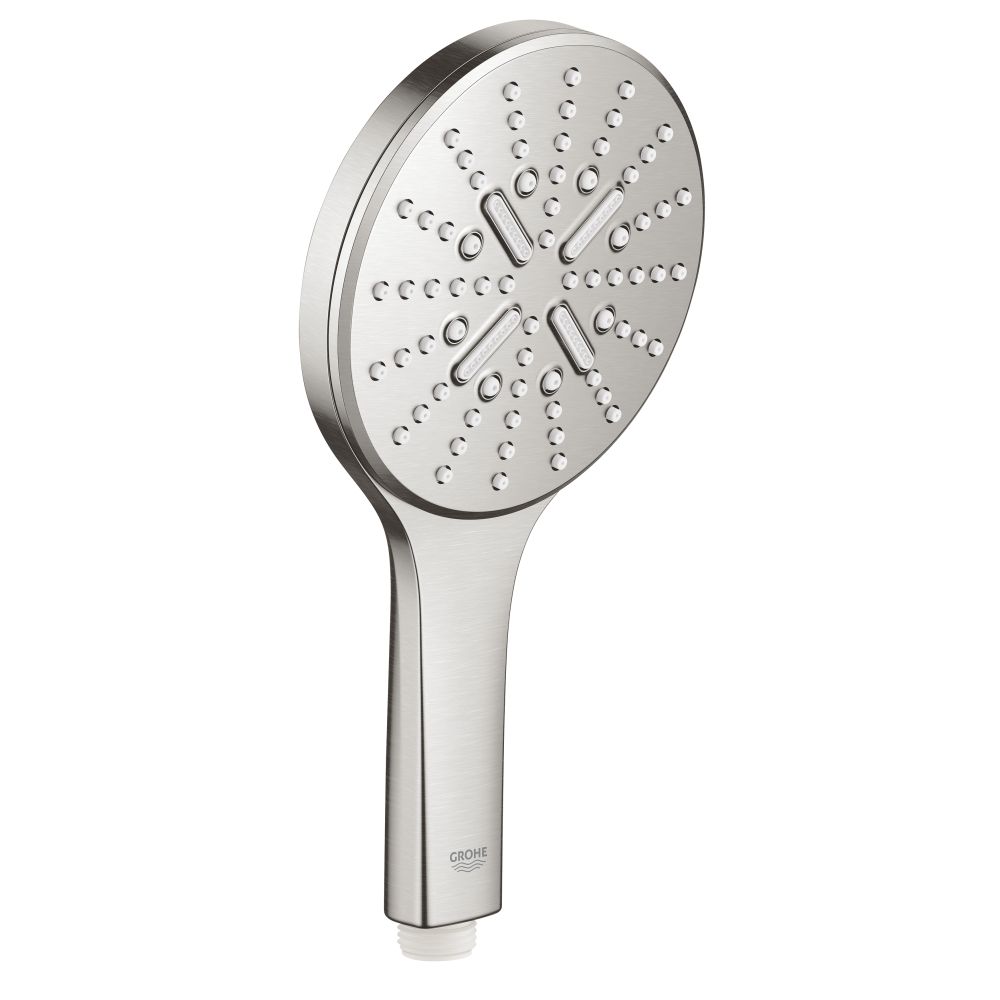 Ручной душ GROHE Rainshower SmartActive 130, 3 режима, суперсталь (26574DC0)