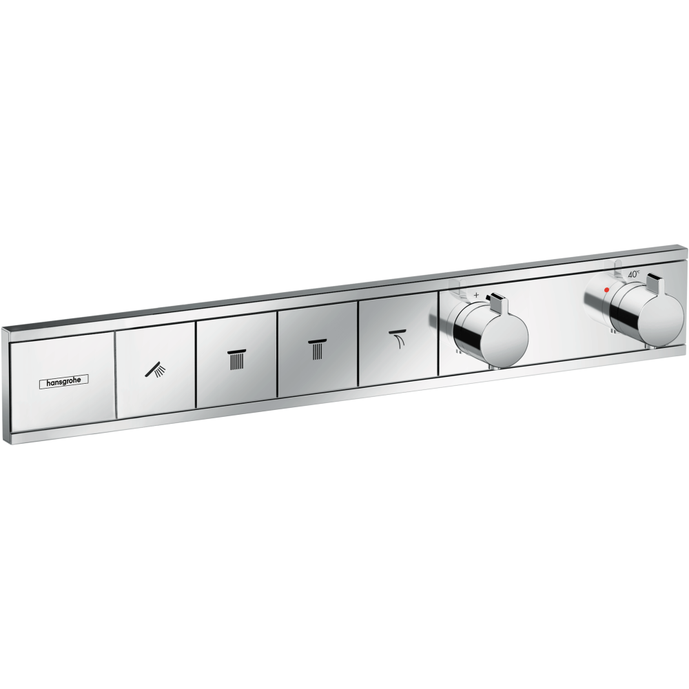 Внешняя часть термостата для душа hansgrohe RainSelect скрытого монтажа на 4 потребителя 15382000, хром
