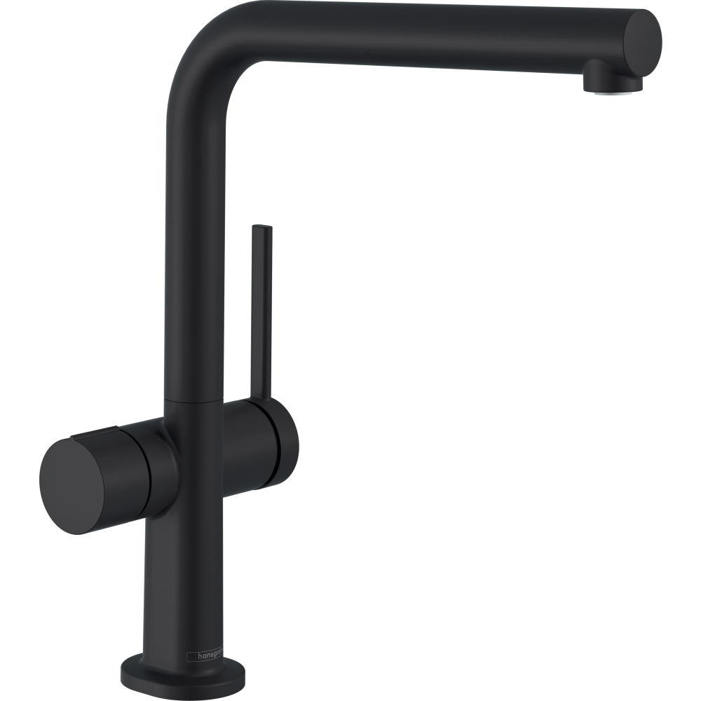 Смеситель для кухонной мойки hansgrohe Talis M54 270, с запорным вентилем 72827670, матовый черный