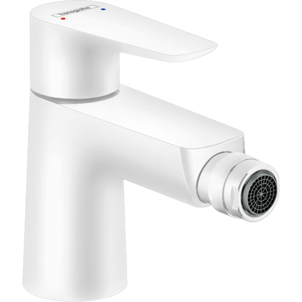 Смеситель для биде hansgrohe Talis E со сливным гарнитуром 71720700, матовый белый