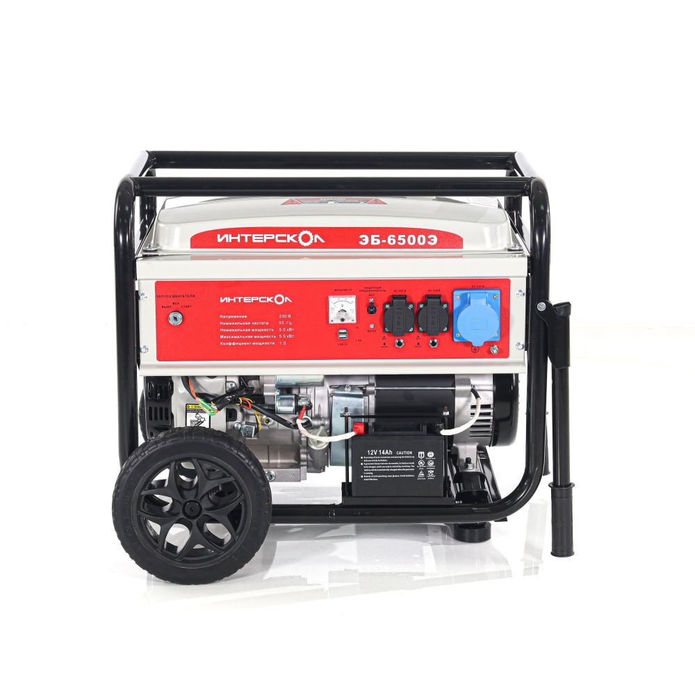 Генератор бензиновый ИНТЕРСКОЛ ЭБ-6500Э синхронный, 10.6 л.с., 5 кВт (795.0.0.40)