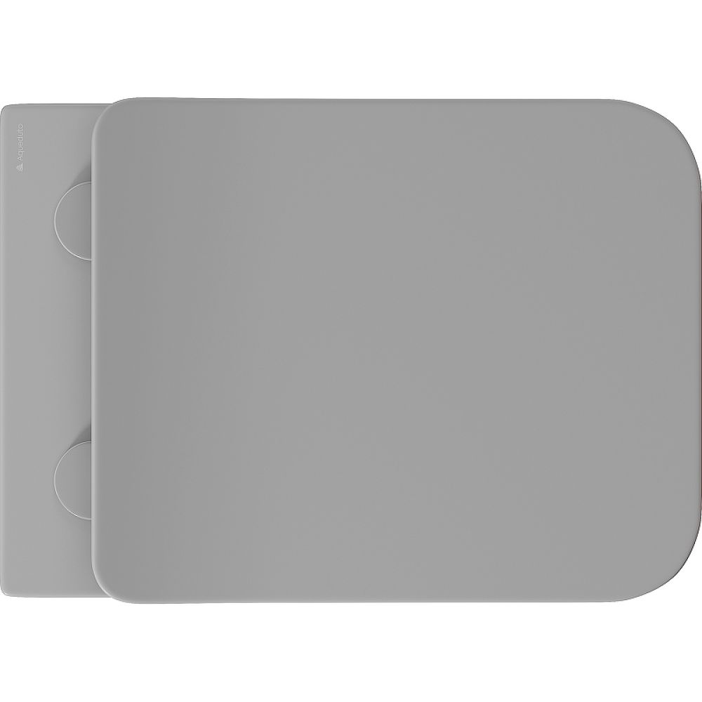 Унитаз подвесной Aqueduto MACIO 520*370 безободковый, сиденье с микролифтом, серый матовый (MAC0130)