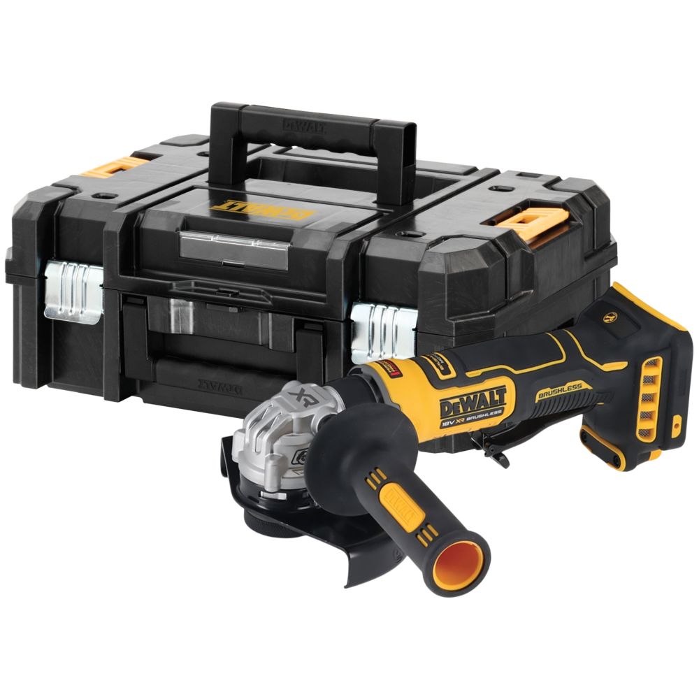 Аккумуляторная угловая шлифмашина DEWALT DCG404NT, 18 В, 125 мм, 11000 об/мин, без АКБ и ЗУ, в кейсе TSTAK (DCG404NT-XJ)