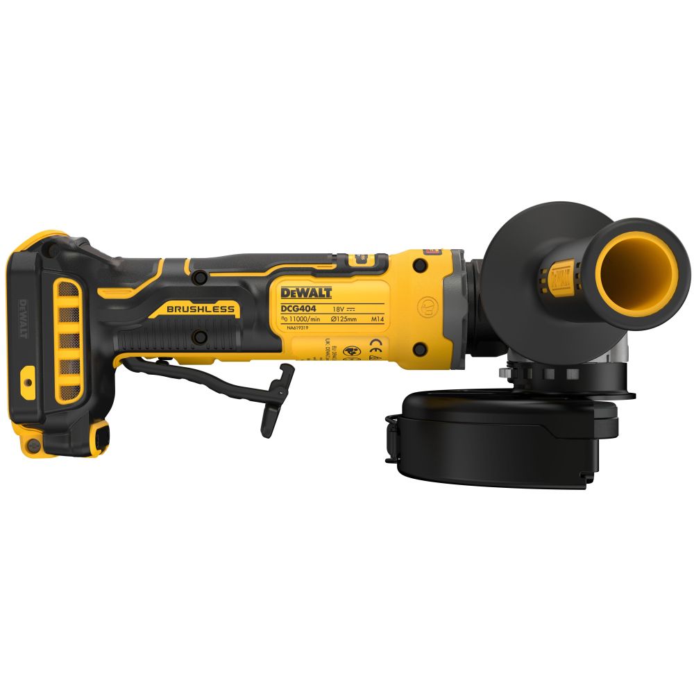 Аккумуляторная угловая шлифмашина DEWALT DCG404NT, 18 В, 125 мм, 11000 об/мин, без АКБ и ЗУ, в кейсе TSTAK (DCG404NT-XJ)