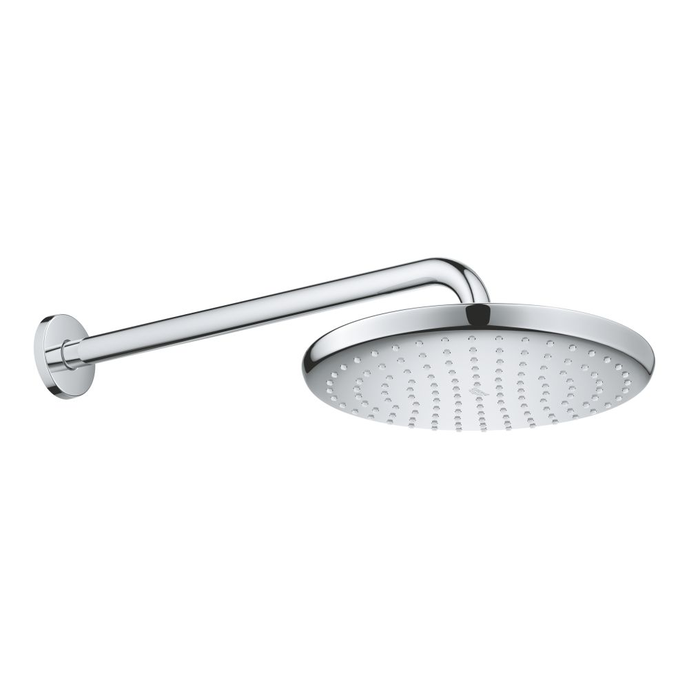 Верхний душ GROHE Tempesta 250, 9,5 л/мин, 1 режим, 380 мм, хром/белый (26668000)