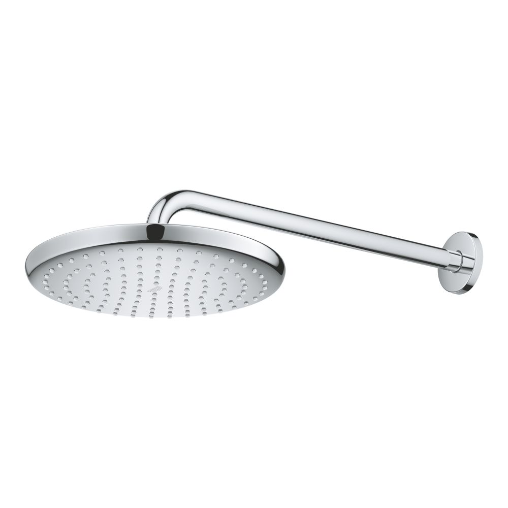 Верхний душ GROHE Tempesta 250, 9,5 л/мин, 1 режим, 380 мм, хром/белый (26668000)