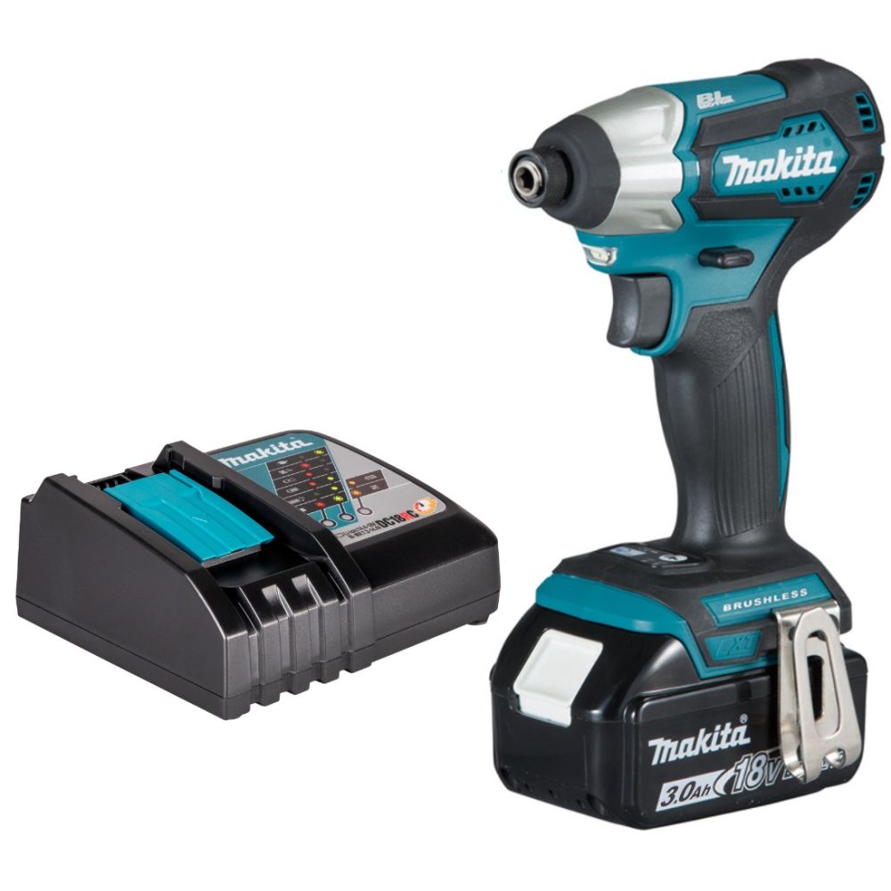 Аккумуляторный шуруповерт Makita DTD155, 18 В, 135 Нм, 3900 уд/мин, с АКБ 3 Ач и ЗУ (DTD155P1Z)