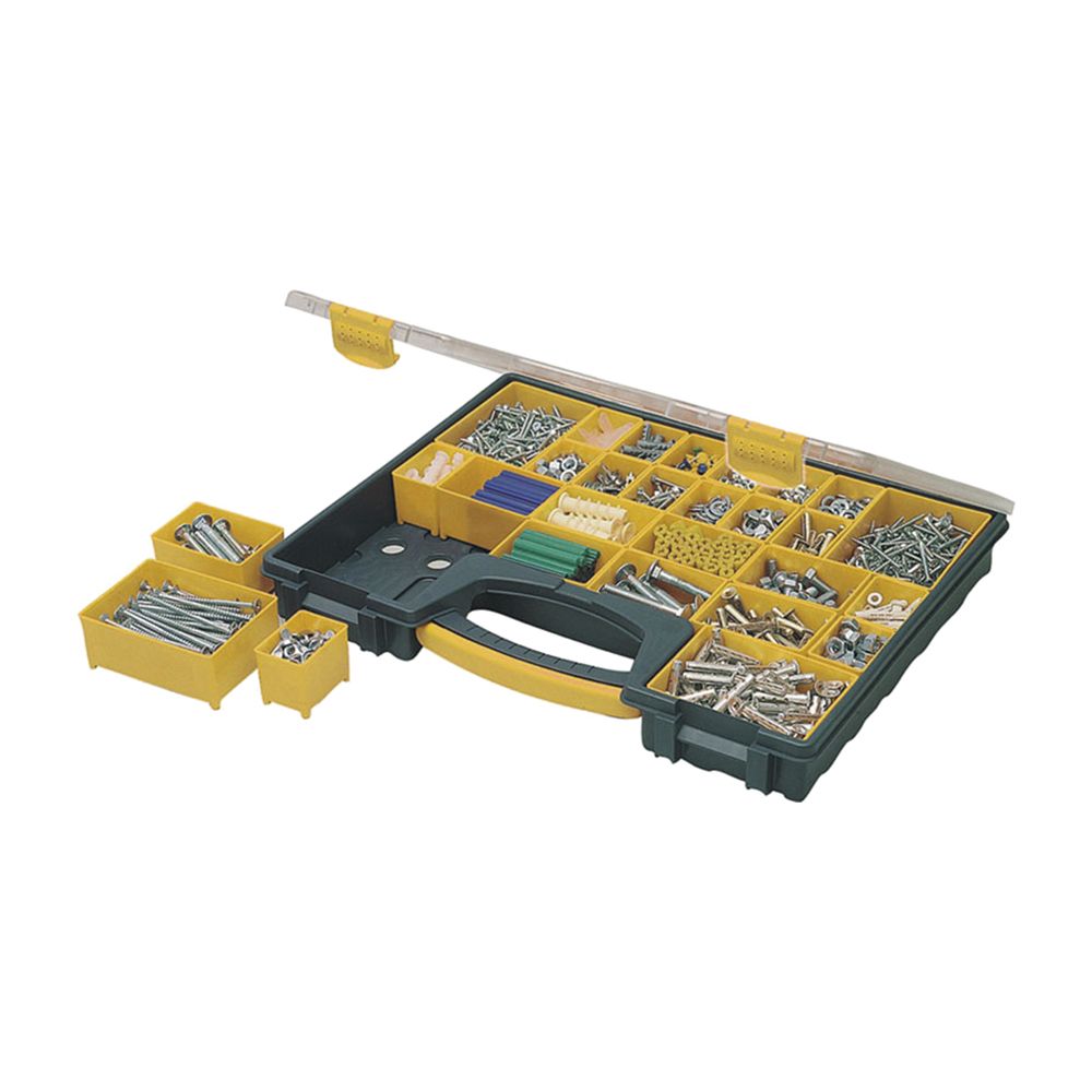 Органайзер профессиональный с 25 съемными отделениями пластмассовый черно-серо-желтый (14325) STANLEY 1-92-748