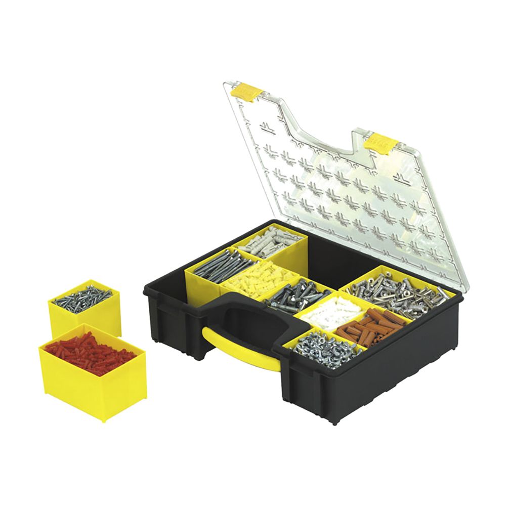 Органайзер профессиональный с 8 съемными отделениями пластмассовый черно-серо-желтый (14408) STANLEY 1-92-749, 42,3х33,4х10,5 см