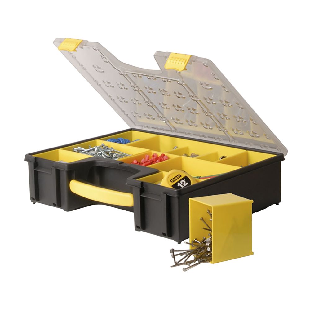 Органайзер профессиональный с 8 съемными отделениями пластмассовый черно-серо-желтый (14408) STANLEY 1-92-749, 42,3х33,4х10,5 см