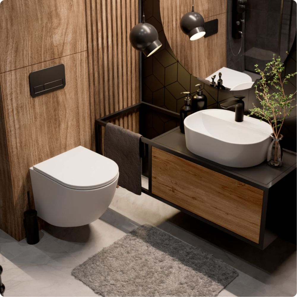 Комплект инсталляции GROHE Solido 38811KF0 с унитазом AQUAme AQM2002MW и сиденьем с микролифтом (NW0298)