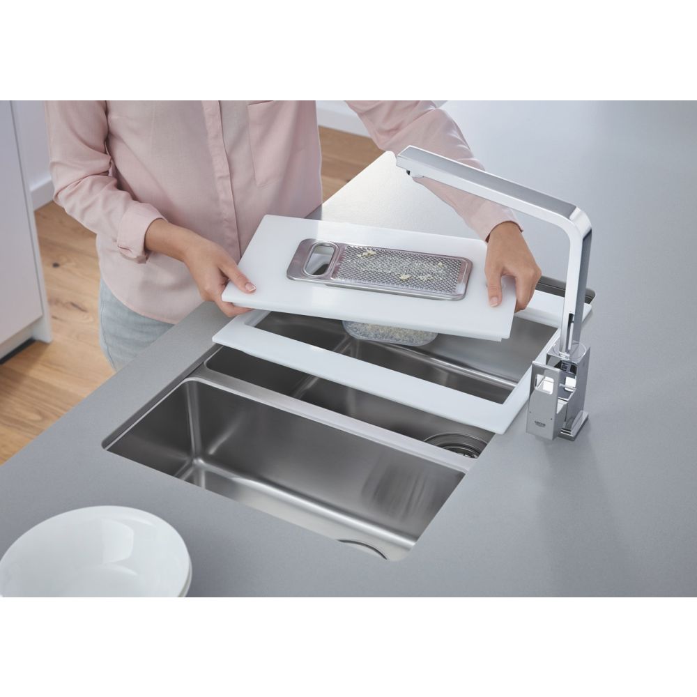 Мойка GROHE K700U 80-S 76/45 с 1.5 чашами, нержавеющая сталь (31575SD1)