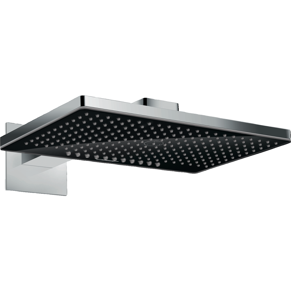 Верхний душ hansgrohe Rainmaker Select 460 2jet с настенным кронштейном скрытого монтажа 24005600, черный/хром